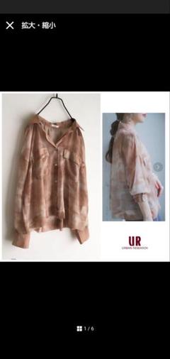 URBAN RESEARCH シースルーシャツ ブラウン系 フリーサイズ