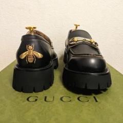 美品 GUCCI ローファー ホースビット レザー ブラウン 25cm グッチ ホースビット 1953〕メンズ ローファーブラック レザー
