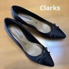 【未使用】Clarks クラークス 黒 パンプス　23.0