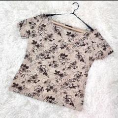 c.aujard オフショルトップス　取り外し可　【美品】　半袖　花柄　（40）
