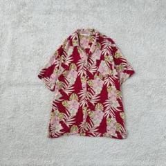 アロハシャツ 総柄シャツ 花柄 プリント ハイビスカス 羽織り 夏 カジュアル