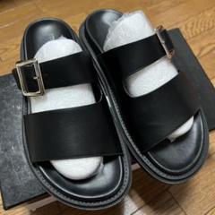未使用 MOHI モヒ FLORENTIC CAOBA BR ブラウン MOHI [モヒ]レザーTストラップ オープントゥ フラットシューズ