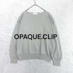 オペークドットクリップ♡リュクスオーガニックコットンボートネックニット グリーン