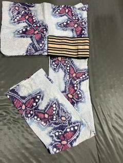 有松鳴海本絞り　浴衣　ゆかた　蝶　　　中古　ゆかた　⑧ 有松鳴海本絞り 浴衣 ゆかた 蝶 中古 ゆかた ⑧ - メルカリ