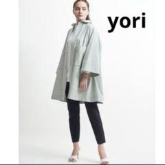Yori バックフリル スプリングコート バックプリーツ トレンチコート スプリングコート コート