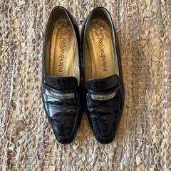 サンローラン レザーシューズ 革靴 ローファー タッセルローファー ブラック 黒 2025年最新】Yves Saint Laurent レディース ローファー・革靴の