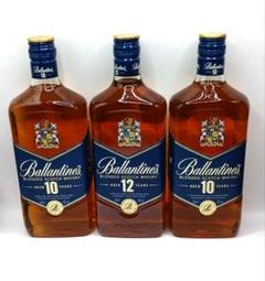 ▲3本セット 未開栓/古酒 バランタイン12年/FINEST ウイスキー バランタイン12年 ファイネストブレンデッド 赤青旗ラベル 古酒