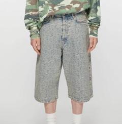 新品 アクネ モノグラム デニムショートパンツ Acne Studios