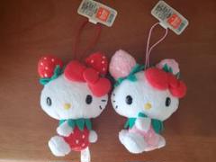 美品】サンリオ ハローキティ イチゴマン ぬいぐるみ マスコット