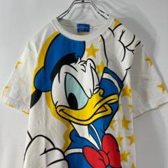 DISNEY 半袖 Tシャツ サイズS デカプリント ドナルドダック ミッキー