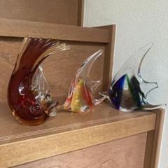 MultiGlass マルティグラス　魚　熱帯魚 インテリア　オブジェ　置物 レトロ MultiGlass マルティグラス 魚 高さ27cm ガラス 置物