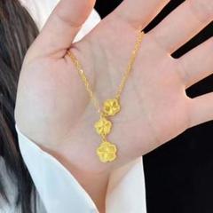 24K 24金 梅のネックレス 足金999刻印入り - メルカリ