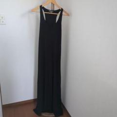 美品 VINCE. ヴィンス リネンシャツワンピース 黒 バンドカラー ロング ◇バンドカラーシャツワンピース/CLUEL 11月号掲載（マキシ
