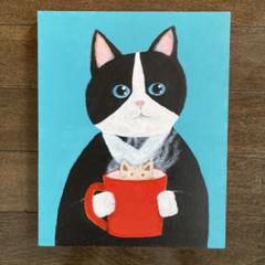 ２７×２２　猫のアクリル画　キャンバスアート