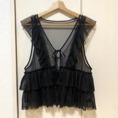 【na様】【新品未使用】JEANASIS チュールフリルベスト ブラック JEANASIS チュールフリルベスト - メルカリ