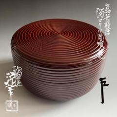 川端近左　熊笹蒔絵　溜ロクロ目食籠　即中斎書付　茶道具　表千家 川端近左熊笹蒔絵溜ロクロ目食籠即中斎書付茶道具表千家