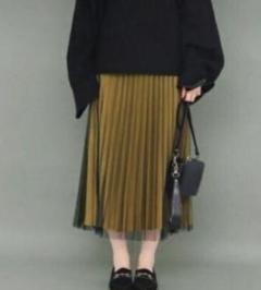 KBF チュールonプリーツスカート