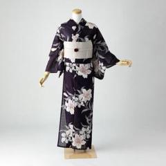 浴衣 夢工房 身長151-166cm 黒　白　綿 imgrc0068521262.jpg