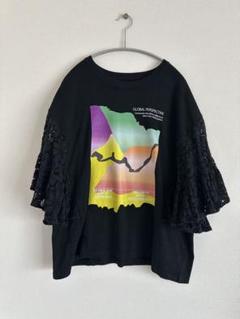 【新品】◆ROSE BUD レースフラワーカットソー ROSE BUD tシャツ (GENE HEAVENS)EMBROIDERY BIG TEE レディース