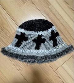 YARN ストライプ ニット バケットハット　rinoh YARN ストライプ ニット バケットハット rinoh