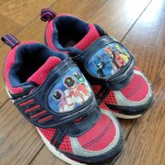 ルパンレンジャー スニーカー 赤黒 ベルクロ式