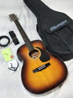 Morris モーリス エレアコギター  小ぶり ケースオマケ多数付 Morris モーリス エレアコギター 小ぶり ケースオマケ多数付