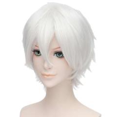 アニメフェイクヘアコスプレウィッグ銀魂銀魂坂田銀時真っ白な顔を上向き