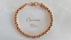 未使用 Christian Dior ノット スクリュー チェーン ブレスレット