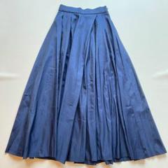 美品✨カオス　ギャザースカート　ロングフレア　ネイビー　38 Chaos
