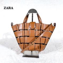 入手困難 ZARA コントラストトップステッチ ミニトートバッグ