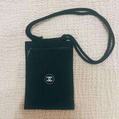 新品 ❤ シャネル ノベルティ ポーチ ベロア ブラック ショルダーバッグ シャネル CHANEL PARFUMS ノベルティ 非売品 ショルダーバッグ