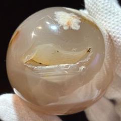 《 フラワーアゲート 瑪瑙 スフィア 》丸玉　天然石