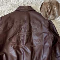 超希少☆VAN JACKET ヴァン オールレザー 刺繍 馬革 ジャケット