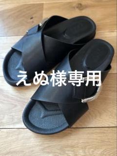 【新品】ナノユニバース　クロスバックルフラットサンダル 23.5