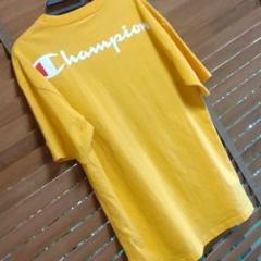Champion イエロー Tシャツ 半袖 ポケット付き
