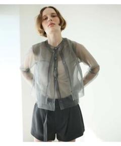 ルシェルブルー　シースルーカーディガン　25ss ルシェルブルー シースルーカーディガン 25ss - メルカリ