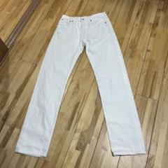イギリス製劇レアLevi's 501 ホワイトデニム W33 L36のサムネイル