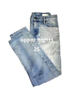 upper hights アッパーハイツ　ダメージ加工デニム　ライトブルー　25のサムネイル