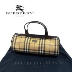 【美品】BURBERRY レザー ミニ ハンドバッグ イタリア製 保存袋付き