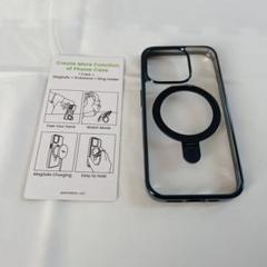 iPhone 15 Pro 用 ケース リング付 ブルー