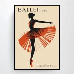 15. バレエ　BALLET Festival　インテリア　モダン　ポスター