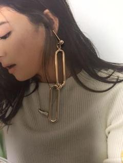ピアス ハードウェア ピアス 新品未使用 ゴールド チェーンピアス