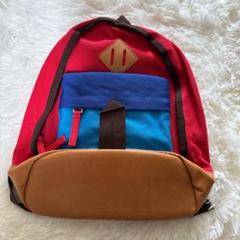 美品 カラフル おしゃれ キッズリュック レッド ブルー