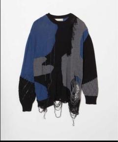 meagratia Frayed knit P/O -blk- 久遠のサムネイル