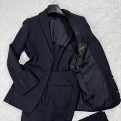 コムサメン COMME CA MEN セットアップ シャドウストライプ ブラック