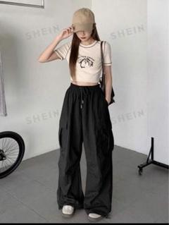 SHEIN カーゴパンツ　ポケット付き　ローズフィット　新品未使用　Mサイズ