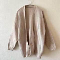 ☆【無印良品】カーディガン ボタンレス ハイゲージ 羽織 無地 長袖 M-L