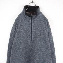 G6908*ellesseエレッセ☆ハーフジップ☆ニット☆セーター☆グレー☆XL