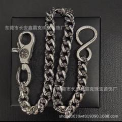 ファンシークロスウォレットダブルチェーン　シルバー　925刻印 メンズ　j29 ファンシークロスウォレットダブルチェーン シルバー 925刻印