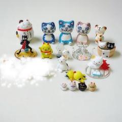 【おまとめセール品】猫舎道楽堂本舗　ちりめんひな　二段飾り　箱つき おまとめセール品】猫舎道楽堂本舗 ちりめんひな 二段飾り 箱つき